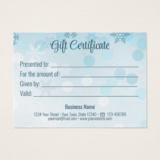 Blue Imitats Glitzer Weihnachtsschmuck Geschenkkar (Rückseite)