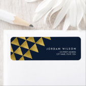 Blue Imitats Gold Triangle Abstrakt Moderne Adress (Insitu)