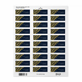 Blue Imitats Gold Triangle Abstrakt Moderne Adress (Vorne)