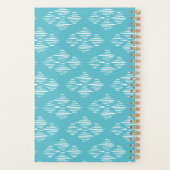 Blue Imitats Gold & White Foto Collage Planer (Rückseite)