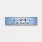 Blue Imitats Metallic Office Türschild (Vorderseite )