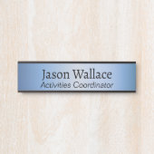 Blue Imitats Metallic Office Türschild (Vorderseite )