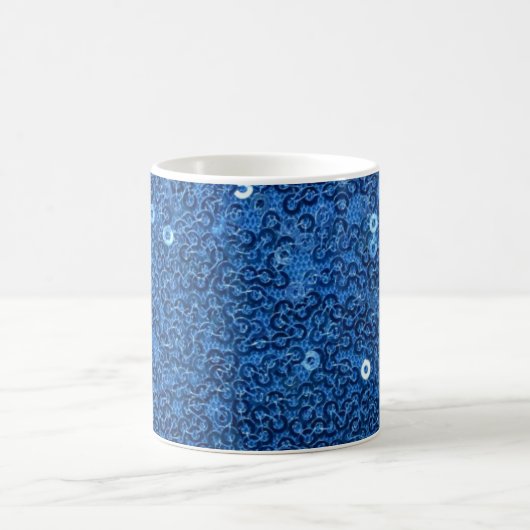 Blue Imitats Sequin Coffee Tasse (Mittel)
