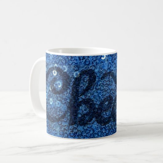 Blue Imitats Sequins Chef Kaffeezeremonie Tasse (Vorderseite Links)