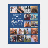 Blue Immer & Forever Foto Collage Fleecedecke (Vorderseite)