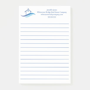 Blue Immobilienunternehmen Haus benutzerdefiniert  Post-it Klebezettel