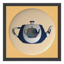 Blue Impressionist Double Teapot