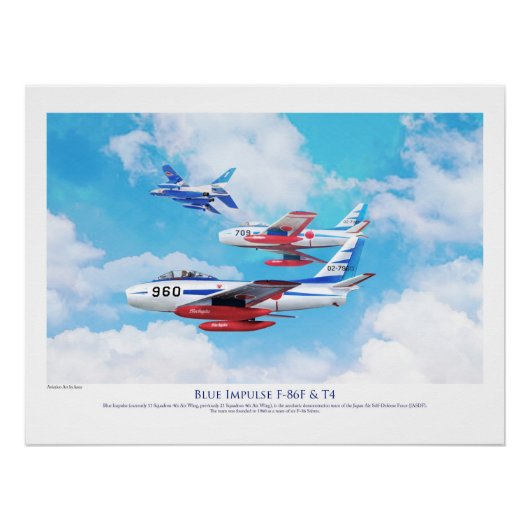 Blue Impulse Japan Air Self-Defense Force (JASDF) Poster (Vorderseite)