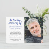 Blue in Love Memory Foto Ankündigung (Stehend Vorderseite)