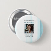 Blue in Love Memory Funeral Memorial Keepake Button (Vorne & Hinten)