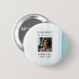 Blue in Love Memory Funeral Memorial Keepake Button