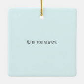 Blue in Love Memory Funeral Memorial Keramikornament (Rückseite)