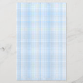Blue Inch Worm Mongram Letter I Gingham Lined Briefpapier (Rückseite)
