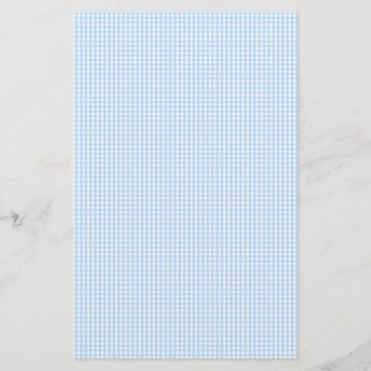 Blue Inch Worm Mongram Letter I Gingham Lined Briefpapier (Rückseite)