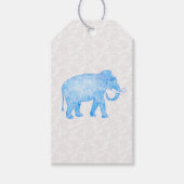Blue Indian Pattern Elephant Geschenkanhänger (Vorderseite)