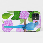 Blue Indian Ringneck iPhone Case (Rückseite (Horizontal))