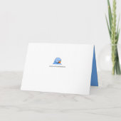 Blue Indian Ringneck Parakeet Birthday Parrot Name Karte (Rückseite)