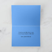 Blue Indian Ringneck Parakeet Birthday Parrot Name Karte (Innenseite)