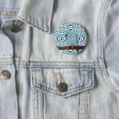 Blue Indian Ringneck Parakeet Button (Beispiel)