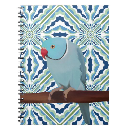 Blue Indian Ringneck Parakeet Notizblock (Vorderseite)