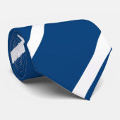 Blue Indie Custom Regimental Strip Krawatte (Gerollt)