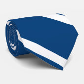 Blue Indie Custom University Strip Krawatte (Gerollt)