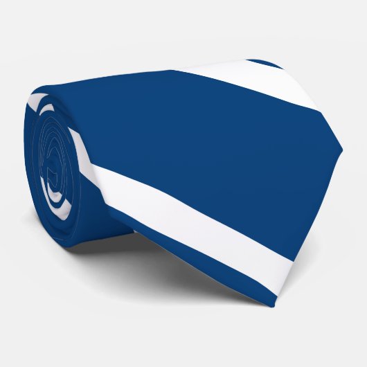 Blue Indie Custom University Strip Krawatte (Gerollt)