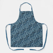 Blue Indigo Blätter Twigs Pattern Schürze (Vorderseite)