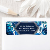 Blue Indigo Floral Blume Elegante schicke Hochzeit (Insitu)