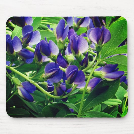 Blue Indigo Floral | Mousepad (Vorne)