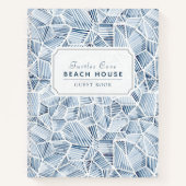 Blue Indigo Muster Vacation Rental Guest Book Notizblock (Vorderseite)