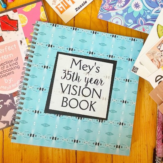 Blue Individuelle Name Birthday Vision Book Notizblock