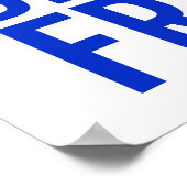 Blue individuelle Name Fotovorlage zum 80. Geburts Poster (Ecke)