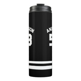 Blue Individuelle Name & Number Sports Fan Thermosbecher