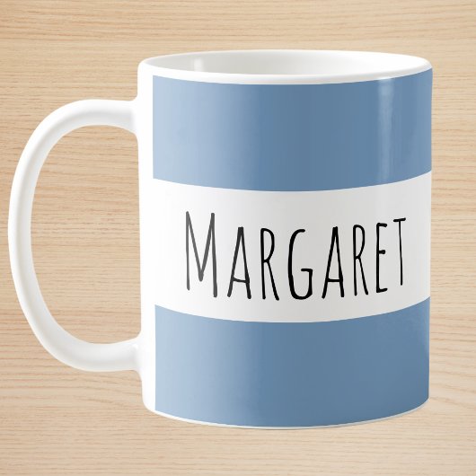 Blue Individuelle Name Personalisiert Kaffeetasse