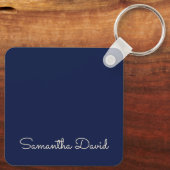 Blue individuelle Name personalisiert Schlüsselanhänger (Rückseite)