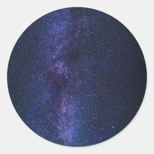 Blue Infinite Galaxy Runder Aufkleber
