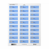 Blue Infinity Heart Address Labels (Vorne)
