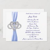 Blue Infinity Heart Bridal Dusche Einladung (Vorne/Hinten)