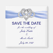 Blue Infinity Heart Save the Date Magnet (Vorne)