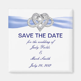 Blue Infinity Heart Save the Date Magnet