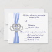 Blue Infinity Heavy Response Card RSVP Karte (Vorderseite)