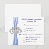 Blue Infinity Heavy Response Card RSVP Karte (Vorne/Hinten)