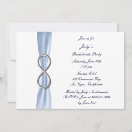 Blue Infinity Junggeselinnen-Abschied Einladung