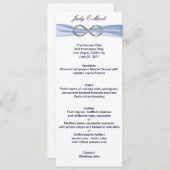 Blue Infinity Wedding Menu Card Menükarte (Vorne/Hinten)
