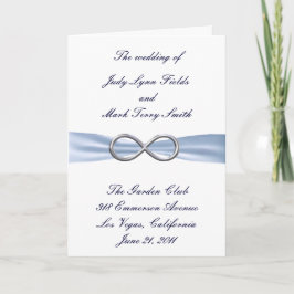 Blue Infinity Wedding Program Card Programm