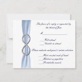 Blue Infinity Wedding Response Card RSVP Karte (Vorderseite)