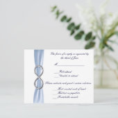 Blue Infinity Wedding Response Card RSVP Karte (Stehend Vorderseite)