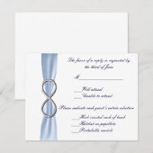Blue Infinity Wedding Response Card RSVP Karte (Vorne/Hinten)