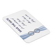 Blue Infinity Wedding Save the Date Magnet (Rechte Seite)
